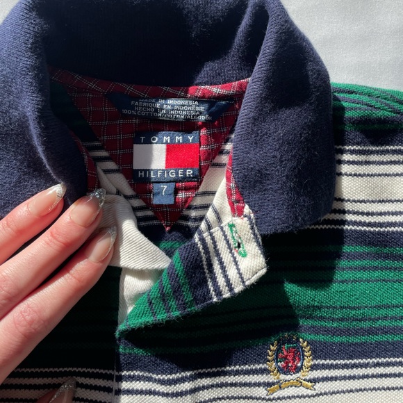 Vintage 90’s Tommy Hilfiger Stripped Polo - Picture 3 of 4